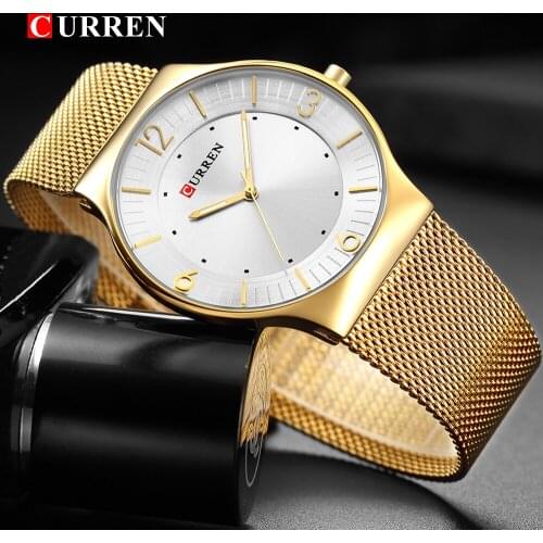 CURREN Men Waterproof Stainless Steel Casual Gold Quartz Watch Luxury Brand Mens Clock Male Sports Watches Relogio Masculino