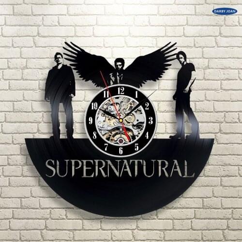 Wall clock Supernatural Home Record Clock Wall Decoration Modern Vintage Art Room