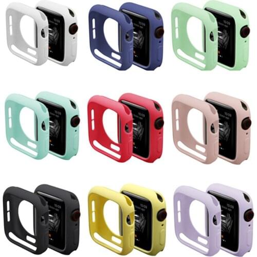 Cover For Apple Watch case 44mm 40mm iWatch 42mm 38mm Accessorie Silicone bumper screen Protector Applewatch series 6 5 4 3 SE