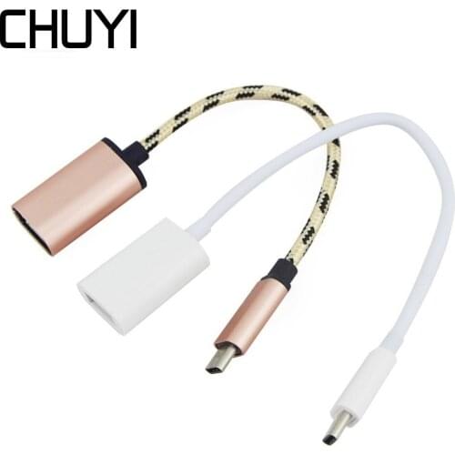 CHUYI Type-C 3.1 To USB 3.0 OTG Hub High Speed Mini USB Splitter Adapter For Macbook Huawei Matebook PC Smartphone Accessories