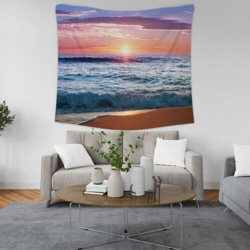 Window Tapestry View Green Plant 3D Sea Flowers Wall Hanging Carpet Blanket Bedspread Yoga Towel Home Beach Wall Decor 200x150cm