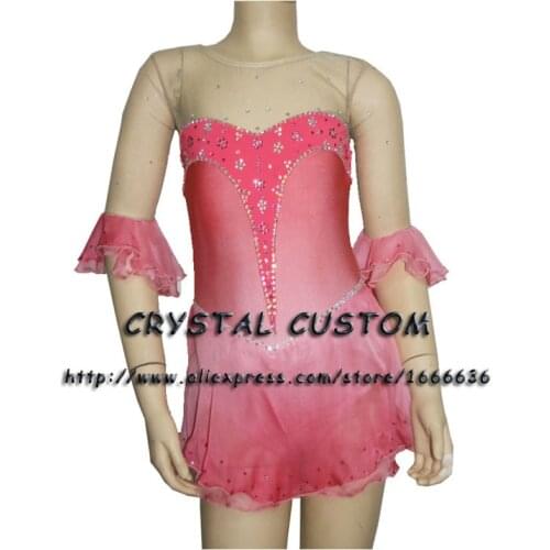 Hot Selling Ice Skating Dresses For Girls Spandex Graceful New Brand Figure Skating Competition Dress Customized DR2663
