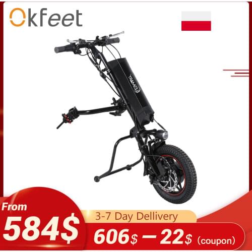 Electric Wheelchair Conversion Kit Tractor KT LCD Display 36V 8Ah Battery 350W Handcycle Electric Motor Wheel for Wheelchair