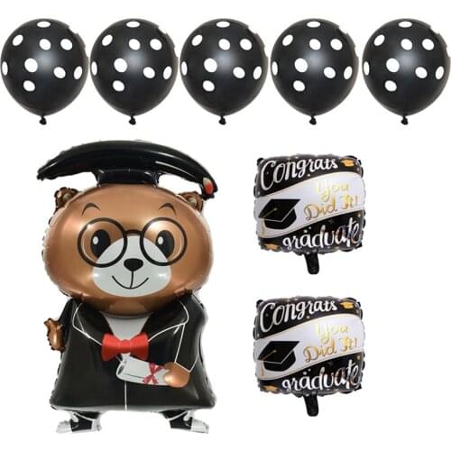 18inch Round Graduation Balloon Bachelor Hat Twl Trophy Congrats Grad Helium Foil Balloons Birthday Party Decorations Air Globos