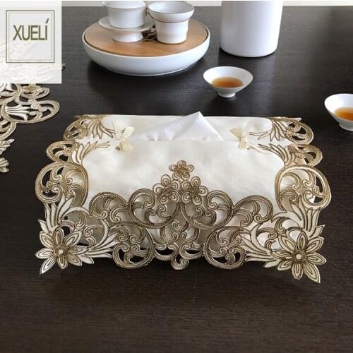 2019 New Arrive Free Shipping Creative Home Hotel Table Decorative Embroidered Lace Tissue Box Case Cover for living room andcar