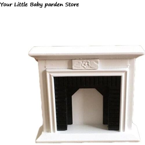 1:12 Mini Dolls House Accessories Toys Wooden Exquisite White Fireplace Decoration Miniature Furniture