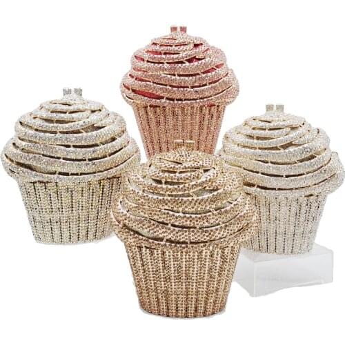 Fashion Luxury Crystal Bags Ice cream Designer Clutch Bags Women Party Prom Handbags Wedding Evening Bags SM31