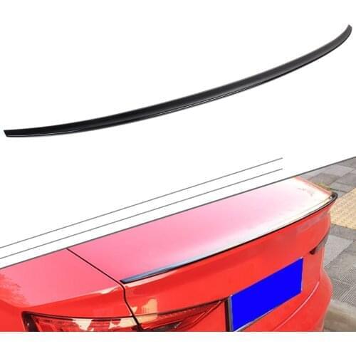 Car Tail Trunk Wing Rear Splitter Lip Spoiler Cover Trim ABS For AUDI A3 2014 2015 2016 2017 2018 2019 Carbon Fiber/Glossy Black
