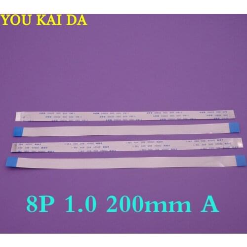 20pcs/lot New FFC FPC flat flexible cable 1.0mm pitch 8 pin 8pin Forward Length 200mm Width 9mm Ribbon Flex Cable