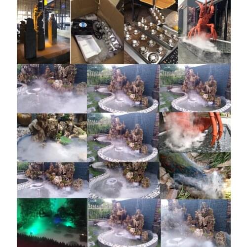 Water mist generator for pool landscape Industrial 10 atomizing head sprayer,Mist maker,large spray volume,ultrasonic humidifier