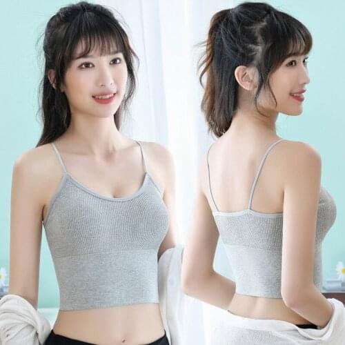 Women Sexy Crop Tops Bra Tube Top Female Streetwear Sleeveless Seamless Sports Bra Crop Camisole Top Tee Bandeau Top Basic Tank