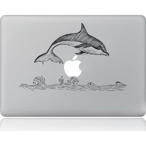 Jumping Dolphin Vinyl Decal Sticker for DIY Macbook Pro / Air 11 13 15 Inch Laptop Case Cover Sticker