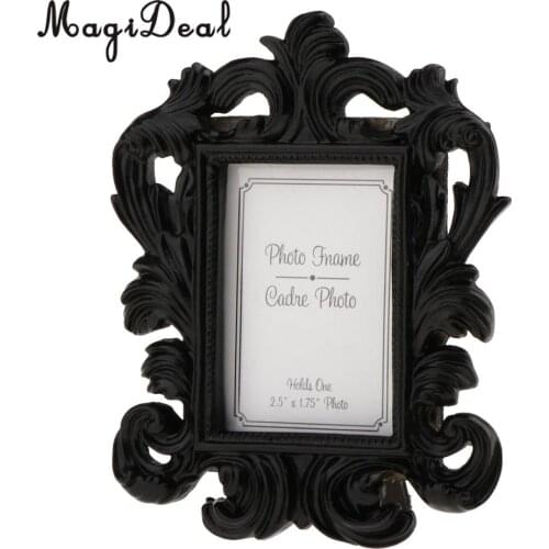 Vintage Resin Photo Frame Picture Holder Home Table Decoration Black