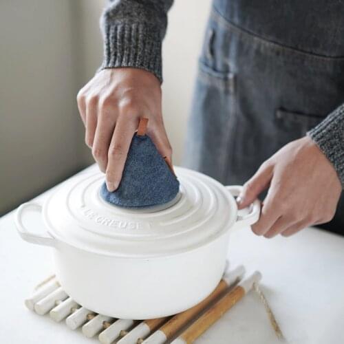 Denim Cookware Lid Cover Protector Hot Pots Hat Reusable Heat Proof Japan Wok Handle Covers Hand Protection Kitchen Accessories
