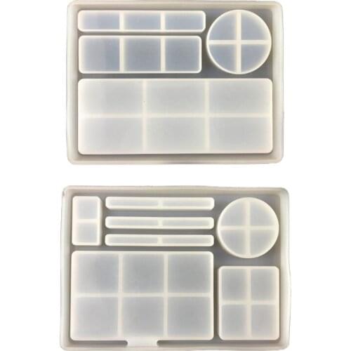 Rolling Tray Epoxy Resin Mold Rectangle Tray Silicone Mould DIY Crafts Jewelry Holder Serving Board Making Tool T21F