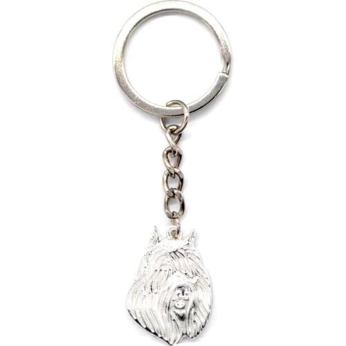 Lovers' Metal Dog Shaped Key Chains Womens Bouvier Des Flandres Dog Key Chains