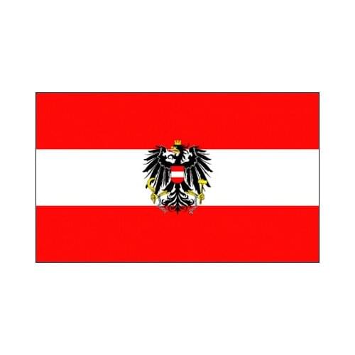 90x150 CM Austria Eagle National Flag with Coat of Arms Austrian Emblem Country Flag