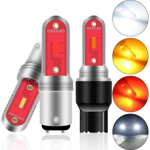 2PCS T20 LED 7440 W21W BAU15S BA15S 1156 7443 1157 BAY15D LED Car Light Bulb Auto Signal Lamp Turn Signal Light Super Bright