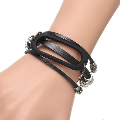 Ethnic Style Beaded Bracelet Strap For Xiaomi Mi Band 5 / 5 NFC Watchbands Vintage Men Women Wrist Strap Smart Watch Accessories