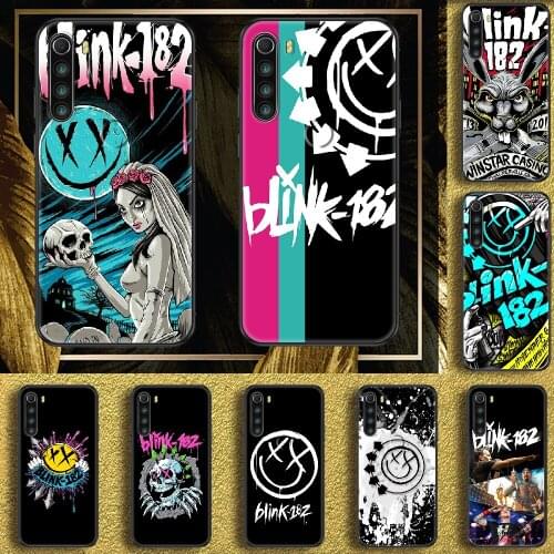 Punk Rock Band Blink Phone case For Xiaomi Redmi Note 7 7A 8 8T 9 9A 9S 10 K30 Pro Ultra black 3D cell cover art Etui silicone
