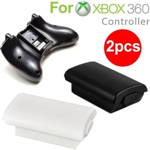 For Xboxs 360 Wireless Controller AA Battery Pack Back Case Cover Holder Shell Solid Color Plastic Battery Cover Accessories