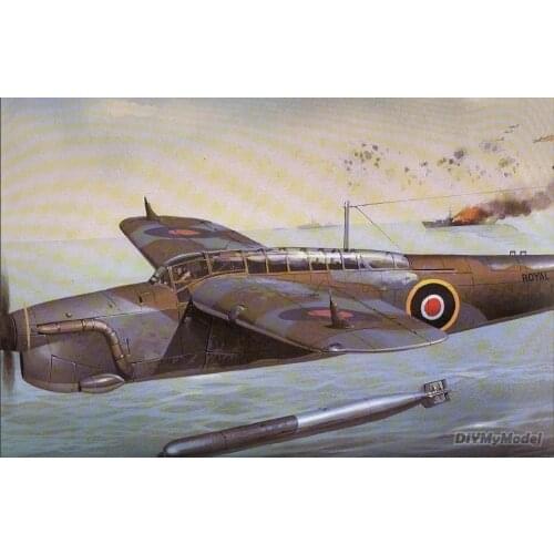 DIYMyModeI UK Mk II Barracuda torpedo bomber DIY Handcraft Paper Model KIT Handmade Toy Puzzles Gift Movie props