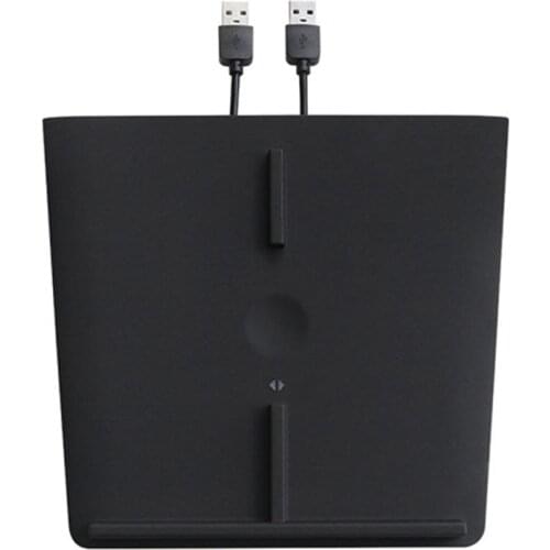 Dual Qi Wireless Phone Charger Charging Dock with USB V2.0 Black With GIFT for Tesla Model 3