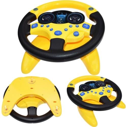 Eletric Simulation Steering Wheel Toy with Light Sound Baby Kids Musical Educational Copilot Stroller Steering Wheel Vocal Toys