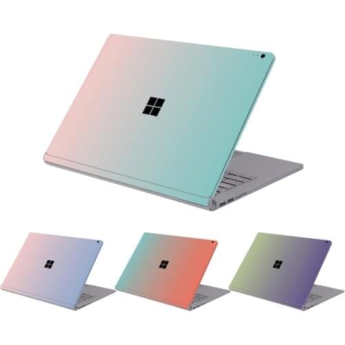 Gradient color Laptop Stickers for Microsoft Surface Book 1/2 13.5 inch Back Decal Stickers for Surface Book 2 15