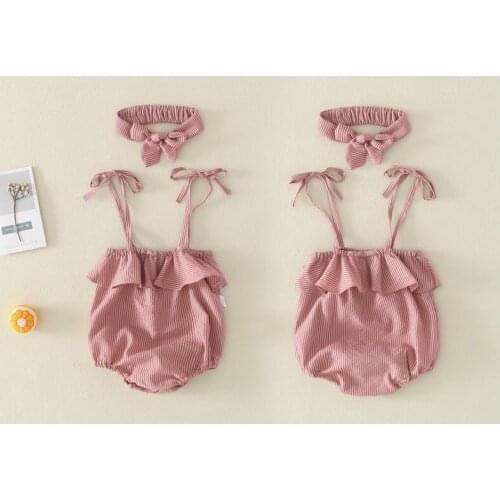 Summer newborn baby onesies men and baby sling thin section fart crawling clothes baby comfort triangle clothes one-piece clothe