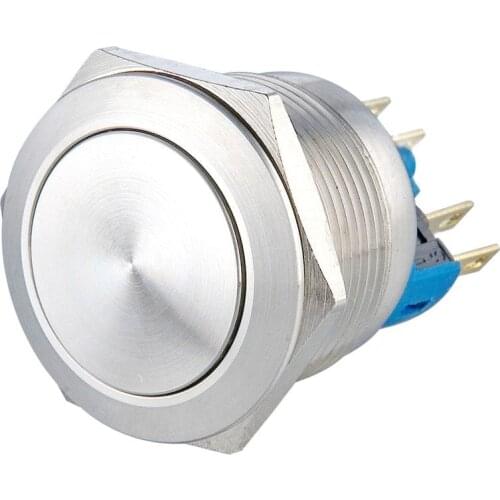 22mm Waterproof 5A 250V AC Resettable or self locking fixation 1NO1NC Metal Industrial Boat Car DIY Switch
