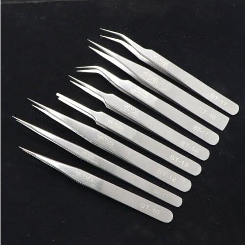 N27 VETUS-ST series stainless steel tweezers sealed edge tweezers transplant eyelashes stainless steel anti-static multifunction