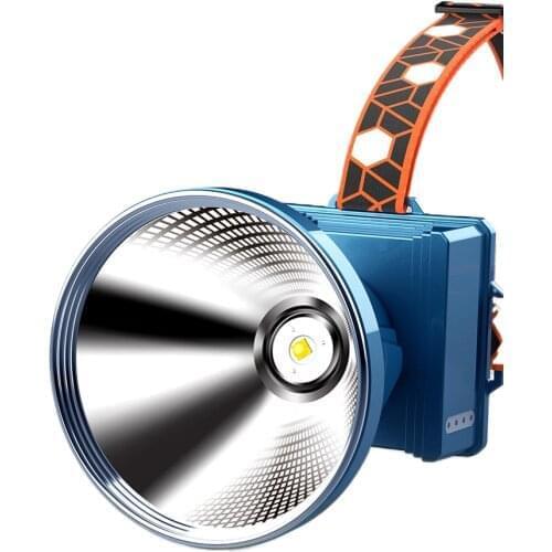The head-mounted headlight glare charging night fishing light bright Xenon flashlight special catch the sea fishing