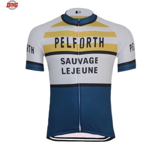 NEW 2019 Mens Cycling Jersey Retro Bike Wear Clothes Blue Short sleeve Cycling Clothing Outdoor sports classical Clothes MTB