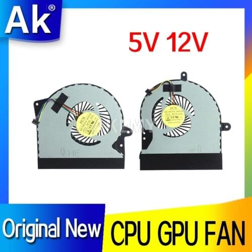 Original New CPU GPU Cooler Fan Heatsink For Asus ROG G751 G751J G751JM G751JL G751JT G751JY Radiator 5V 12V FAN
