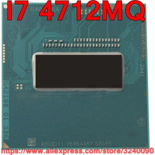 Original lntel Core I7 4712mq SR1PS CPU (6M Cache/2.3GHz-3.3GHz/Quad-Core/TDP:37W) I7-4712mq Laptop processor free shipping