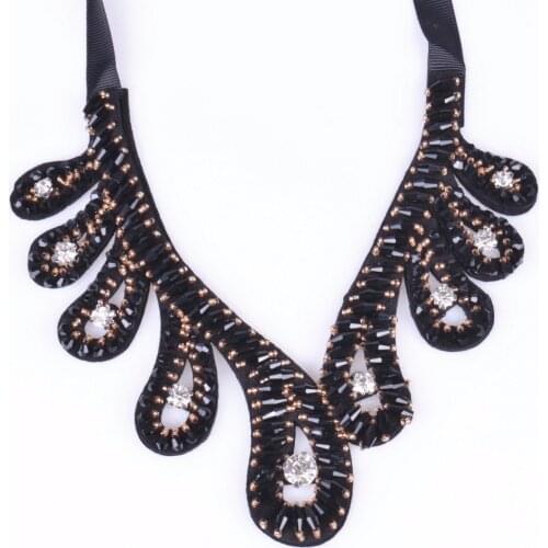 Romantic style handmade crystal High quality choker collar necklace & Elegant lady dress collocation collier jewelry