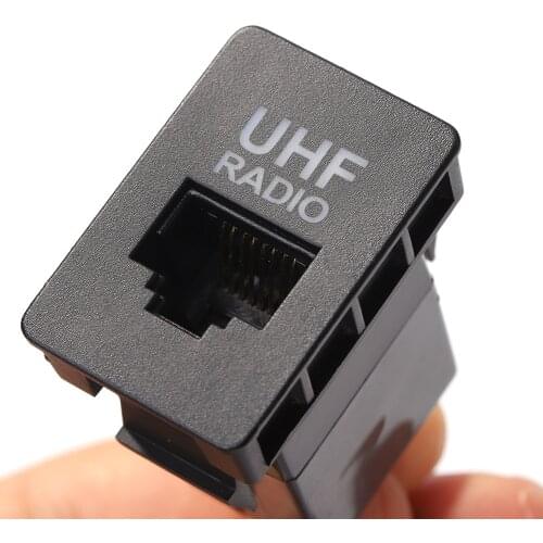 VODOOL New Dash Switch Panel Blank RJ45 Microphone Mic Socket UHF Radio Pass Through Connector Automobiles Parts Accessories