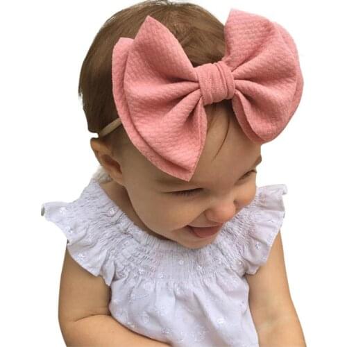Large Messy Bow hairband infant Bows Turban Baby Headband Skinny Nylon Bow Headband Big Nylon Bow Headwrap One Size Fits All Bow