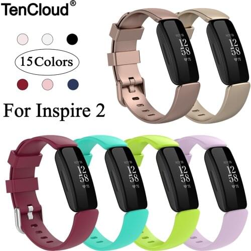 Replacement Wrist Band For Fitbit Inspire 2 Strap Bracelet For Inspire2 Silicone Loop Smart Watch Accessories Adjustable Belt