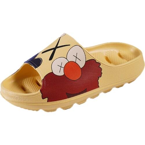 Men Bathroom Slippers Women Pool Shoes Cartoon Printing EVA Swimming Sandals Indoor Shower Slippers Unisex Water Sandals