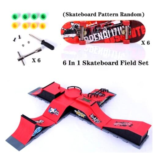 Finger Skateboards Skate Park Ramp Parts for Tech Practice Deck Children Gift Set Fingerboard Toys Sport Game for Kids Children