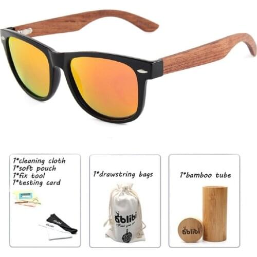 Sunglasses 2019 Polarized Zebra Wood Glasses Handmade Vintage Wooden Frame Male Driving Sun Glasses Shades Gafas With Box