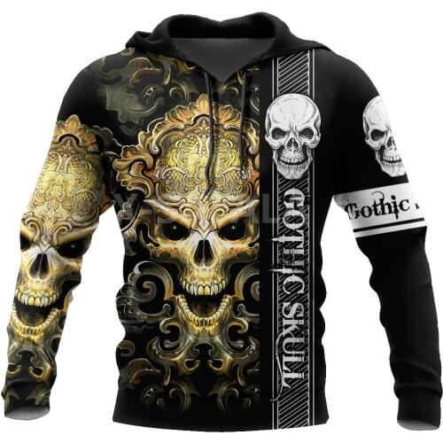 Trippy Black Skull Head 3D Print Spring Autumn Hoodie Man Women Harajuku Outwear Zipper Pullover Sweatshirt Casual Unisex-17