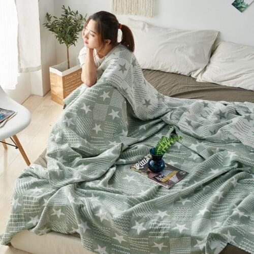 Washed Thin Cotton Gauze Muslin Throw Towel Blanket Summer Kids Adult Nap Sofa Travel Bedding Blankets Soft Comfortable Coverlet