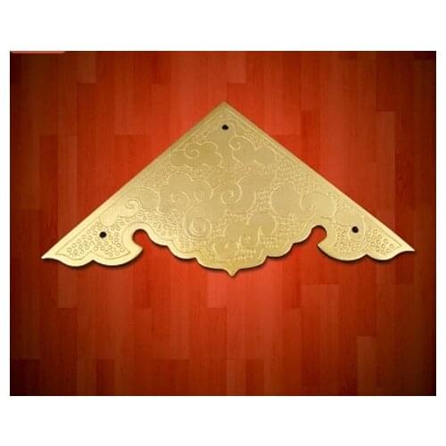 Corner Brackets Antique copper sheet spline wrap angle corner of the table of Chinese furniture hardware accessories