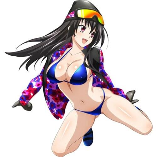 Personality Sexy Girl Super High School Cartoon Kuroka Render Funny Anime Girl Car Sticker Motorcycle Decal Vinyl Waterproof PVC