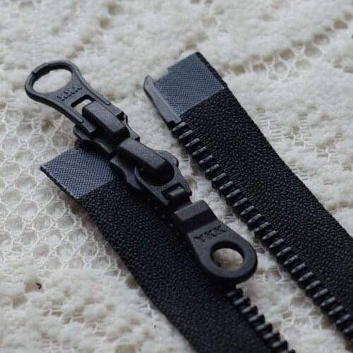 2Pcs/lot Long Vintage YKK Metal Zipper All Black Bronze Double Open End Two-way Fastener for Jacket Sewing Accessories Wholesale
