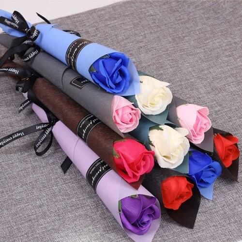 1/5pcs Soap Rose Valentine Creative Gift Artificial Flower Bouquet Wedding Birthday Festival Party Decor Gifts Marriage Supplies