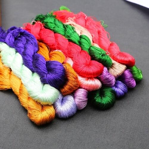 10/20/ 40/50 Silk Embroidery 100% Silk Thread Embroide Silk Thread Small Sticks of Hand Embroidery Cross Stitch 1.2M/Piece